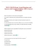 WGU C182 PA Exam &vert; Actual Questions and Answers with Complete Solution &vert; 100&percnt; Correct &vert; 2026 Update