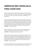 AMERICAN RED CROSS-ACLS FINAL EXAM 2026 