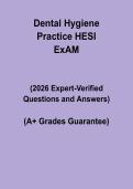 Dental Hygiene &vert; HESI Practice Exam & Study Guide PDF