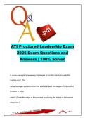 ATI Leadership Exam Q&A &lpar;120 Questions&rpar; &ndash; NURS 402&comma; Conflict Resolution&comma; Delegation&comma; Ethics&comma; Prioritization