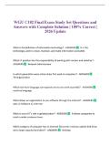 WGU C182 Final Exam Study Set Questions and Answers with Complete Solution &vert; 100&percnt; Correct &vert; 2026 Update