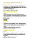 NBCOT PRACTICE EXAM 1 QUESTIONS AND  ANSWERS 2026 