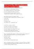CQA Exam May 2026 Questions and Answers Updated 2026