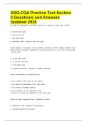 ASQ-CQA Practice Test Section II Questions and Answers Updated 2026