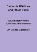 California RDH &vert; Law & Ethics Exam Study Guide PDF