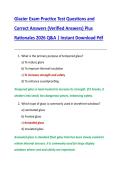 Glazier Exam Practice Test Questions and  Correct Answers &lpar;Verified Answers&rpar; Plus  Rationales 2026 Q&A &vert; Instant Download Pdf