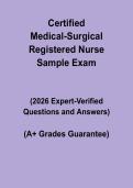 Certified Medical-Surgical RN &vert; 2026 Sample Questions PDF
