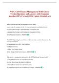 WGU C214 Finance Management Multi Choice Version Questions and Answers with Complete Solution 100&percnt; Correct &vert; 2026 Update &lpar;Graded A&plus;&rpar;