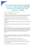 ATI PN Fundamentals Proctored Exam 2026&sol;2027 Actual Exam - Complete Questions with Detailed Rationales &vert; 100&percnt; Verified Graded A&plus; Pass Guaranteed - A&plus; Graded