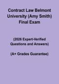 Contract Law &vert; Belmont University Final Exam PDF