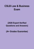 CSLB &vert; Law & Business Exam Study Guide PDF