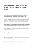 ENGINEERING APPLICATIONS  EOPA LATEST UPDATE EXAM  2026 