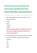 Electrical Contractor Exam Questions and  Correct Answers &lpar;Verified Answers&rpar; Plus  Rationales 2026 Q&A &vert; Instant Download Pdf 