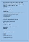 PN 3004 FINAL  QUESTIONS & ANSWERS  EXAM 