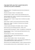 FINA 3000 POPE UGA TEST 2 QUESTIONS WITH VERIFIED ACCURATE ANSWERS