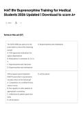 MAT 8hr Buprenorphine Training for Medical Students 2026 Updated &vert; Download to score A&plus;