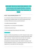 SNHD AEMT PROTOCOLS QUIZ EXAM 2026&sol;2027 &vert; 100&percnt; Correct Answers with Complete Solutions &vert; Advanced Emergency Medical Technician &vert; Pass Guaranteed - A&plus; Graded