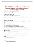 WGU C214&colon; Financial Management Notes with Complete Solution &vert; 2026 Update &lpar;Graded A&plus;&rpar; &lpar;with everything you need&rpar;