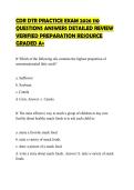 CDR DTR PRACTICE EXAM 2026 110 QUESTIONS ANSWERS DETAILED REVIEW VERIFIED PREPARATION RESOURCE GRADED A&plus;