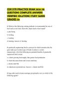 CDR DTR PRACTICE EXAM 2026 110 QUESTIONS COMPLETE ANSWERS VERIFIED SOLUTIONS STUDY GUIDE GRADED A&plus;