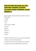 CDR DTR PRACTICE EXAM 2026 FULL QUESTIONS ANSWERS ACCURATE SOLUTIONS EXPERT REVIEWED SUCCESS GRADED A&plus;