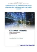 Database Systems&colon; Design&comma; Implementation&comma; and Management &lpar;12th Edition&rpar; by Carlos Coronel &ndash; Complete Solution Manual