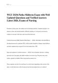 WGU D236 Patho Midterm Exam with Well  Updated Questions and Verified Answers  Latest 2026&comma; Exams of Nursing 
