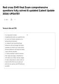 Red cross EMR final Exam comprehensive questions fully solved & updated &lpar;Latest Update 2026&rpar; UPDATE&excl;&excl;  