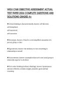 WGU C168 OBJECTIVE ASSESSMENT ACTUAL TEST PAPER 2026 COMPLETE QUESTIONS AND SOLUTIONS GRADED A&plus;
