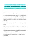 CALIFORNIA LAW EXAM OPTOMETRY 2026&sol;2027 &vert; 100&percnt; Correct Answers with Complete Solutions &vert; CA Optometry Board &vert; State Jurisprudence &vert; Pass Guaranteed - A&plus; Graded