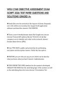 WGU C168 OBJECTIVE ASSESSMENT FINAL PAPER 2026 TESTED QUESTIONS WITH FULL SOLUTION GRADED A&plus;