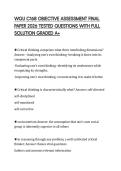 WGU C168 OBJECTIVE ASSESSMENT FINAL  PAPER 2026 TESTED QUESTIONS WITH FULL  SOLUTION GRADED A&plus;