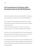 ATI Comprehensive Predictor 2023&colon;  Nursing Content & NCLEX-RN Review