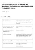 Red Cross Instructor Test 2026 Actual Test Questions & Verified Answers Latest Update 2026 Verified 100&percnt; Correct