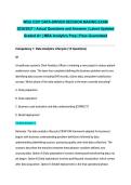 WGU C207 DATA-DRIVEN DECISION MAKING EXAM 2026&sol;2027 &vert; Actual Questions and Answers &vert; Latest Updated Graded A&plus; &vert; MBA Analytics Prep &vert; Pass Guaranteed