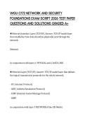 WGU C172 NETWORK AND SECURITY FOUNDATIONS EXAM SCRIPT 2026 TEST PAPER QUESTIONS AND SOLUTIONS GRADED A&plus;