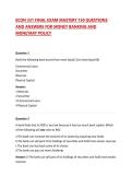 ECON 331 FINAL EXAM MASTERY 150 QUESTIONS AND ANSWERS FOR MONEY BANKING AND MONETARY POLICY 2026&sol;2027