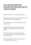 WGU C182 2026 CERTIFICATION  EVALUATION TEST PAPER QUESTIONS WITH  COMPLETE ANSWERS