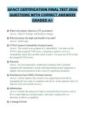 GFACT CERTIFICATION FINAL TEST 2026 QUESTIONS WITH CORRECT ANSWERS GRADED A&plus;