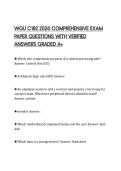 WGU C182 2026 COMPREHENSIVE EXAM PAPER QUESTIONS WITH VERIFIED ANSWERS GRADED A&plus;