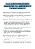 GFACT CERTIFICATION PRACTICE EXAMINATION 2026 QUESTIONS WITH ANSWERS GRADED A&plus;
