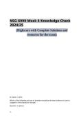 NSG 6999 Week 4 Knowledge Check 2024-2025 &lpar;Highscore with Complete Solutions and resources for the exam&rpar;