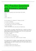 FPC Practice Questions and Answers Updated 2026