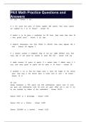 PAX Math Practice Questions and Answers