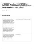 APICS CSCP questions COMPLETE EXAM QUESTIONS AND ANSWERS &lpar;multiple choices&rpar; &vert; ALREADY PASSED &vert; 2026 LATEST&excl;&excl;