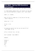 PAX Math - Spring 2026 Questions and Answers
