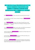 SDV 100 FINAL Exam UPDATED EXAM ACTUAL LATEST VERSIONS 70 QUESTIONS AND CORRECT VERIFIED ANSWERS WITH RATIONALES &lpar;100&percnt; CORRECT&rpar; A&plus; GRADED ASSURED