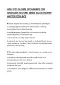 WGU C211 GLOBAL ECONOMICS FOR MANAGERS SECOND SERIES 2026 EXAMPREP MASTER RESOURCE