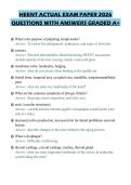 HEENT ACTUAL EXAM PAPER 2026 QUESTIONS WITH ANSWERS GRADED A&plus;