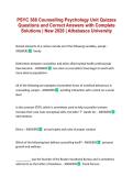 PSYC 388 Counselling Psychology Unit Quizzes Questions and Correct Answers with Complete Solutions &vert; New 2026 &vert; Athabasca University